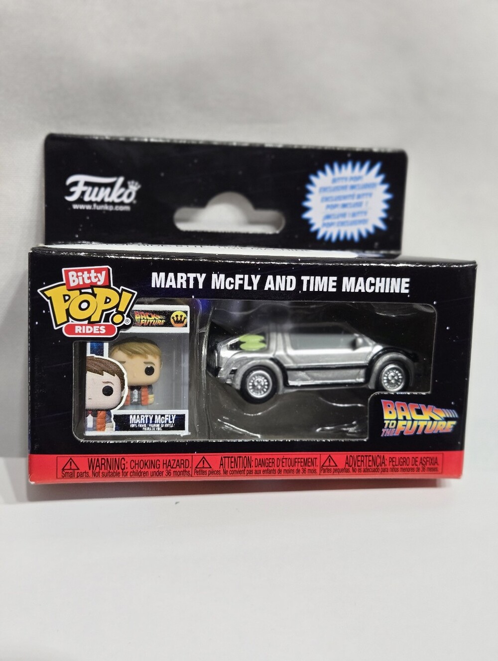 NEW Funko Bitty Pop! Rides: Back to the Future Marty McFly & DeLorean Time Machi